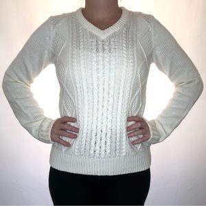 NWT Cable V Neck Sweater by JW Anderson | Off White
